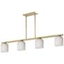 1_Maxim Scoop 46" Marble/Natural Aged Brass 4-Light Linear Pendant