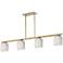 Maxim Scoop 46" Marble/Natural Aged Brass 4-Light Linear Pendant