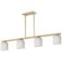 Maxim Scoop 46" Marble/Natural Aged Brass 4-Light Linear Pendant
