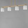 2_Maxim Scoop 46" Marble/Natural Aged Brass 4-Light Linear Pendant more views
