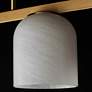 4_Maxim Scoop 46" Marble/Natural Aged Brass 4-Light Linear Pendant more views