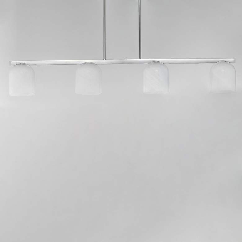 Image 2 Maxim Scoop 46" Marble/Polished Chrome 4-Light Linear Pendant more views