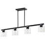 1_Maxim Scoop 46" Wide Black 4-Light Linear Pendant