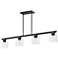 Maxim Scoop 46" Wide Black 4-Light Linear Pendant