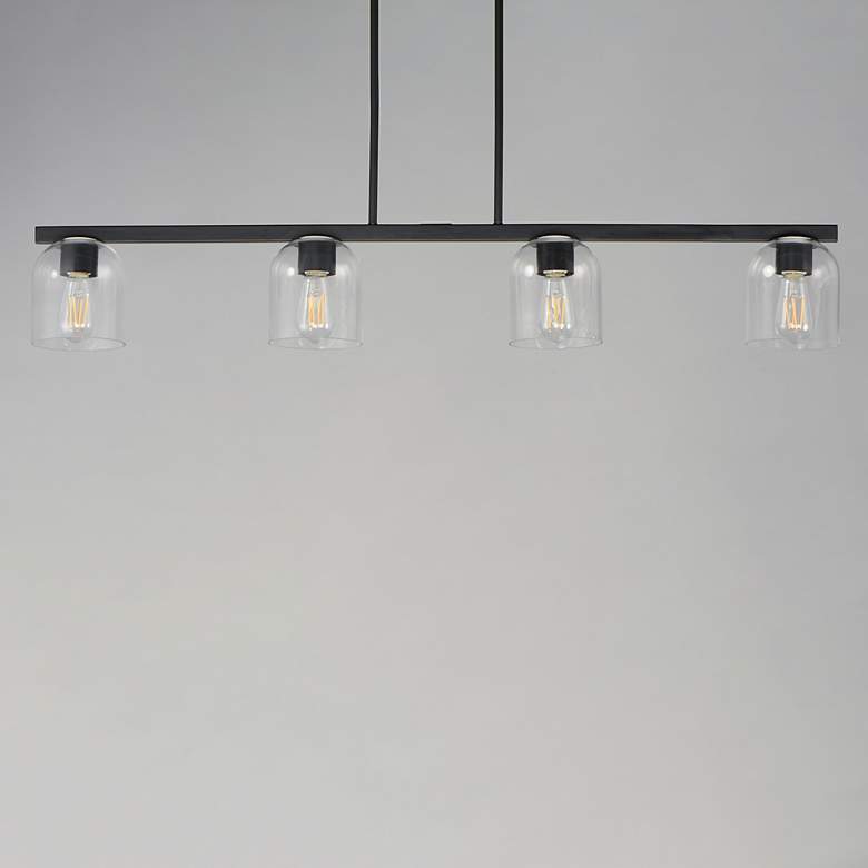 Image 2 Maxim Scoop 46" Wide Black 4-Light Linear Pendant more views
