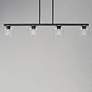 2_Maxim Scoop 46" Wide Black 4-Light Linear Pendant more views