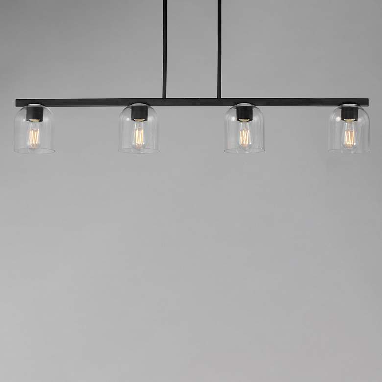 Image 3 Maxim Scoop 46" Wide Black 4-Light Linear Pendant more views