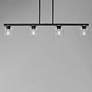 3_Maxim Scoop 46" Wide Black 4-Light Linear Pendant more views
