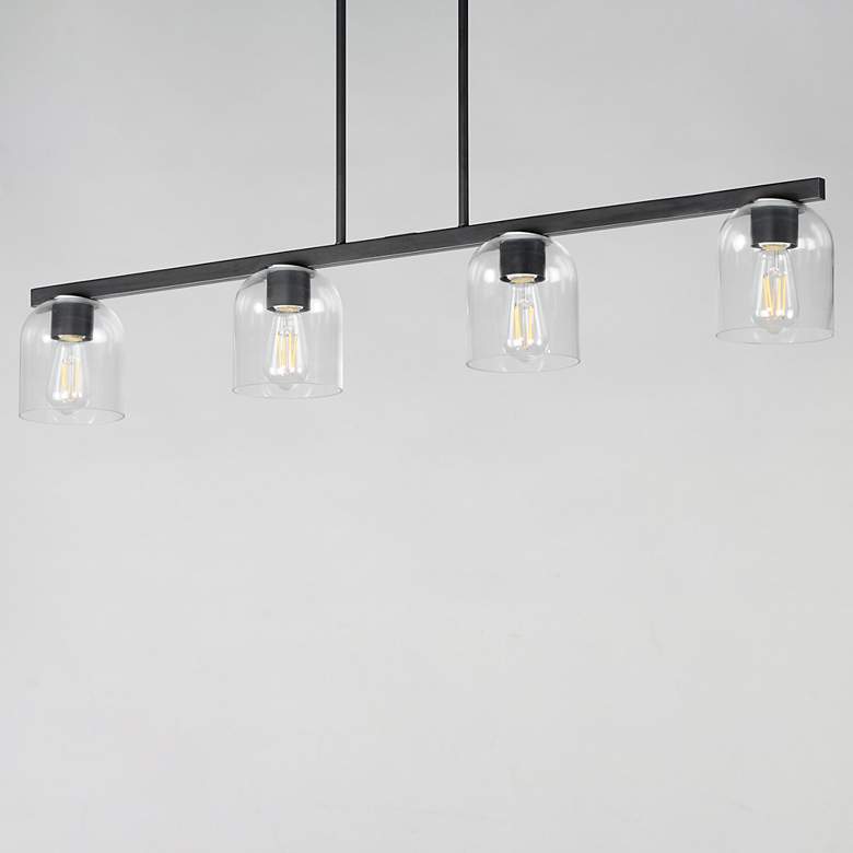 Image 4 Maxim Scoop 46" Wide Black 4-Light Linear Pendant more views