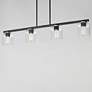 4_Maxim Scoop 46" Wide Black 4-Light Linear Pendant more views