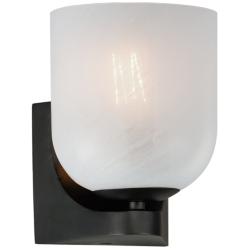 Maxim Scoop 7 1/4" High Black 1-Light Bath Vanity