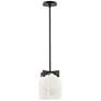 1_Maxim Scoop 8" Wide Marble/Black 1-Light Pendant/Flush Mount