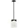 Maxim Scoop 8" Wide Marble/Black 1-Light Pendant/Flush Mount