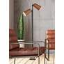1_Maxim Scout Black and Leather 2-Light LED Floor Lamp
