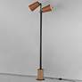 3_Maxim Scout Black and Leather 2-Light LED Floor Lamp more views