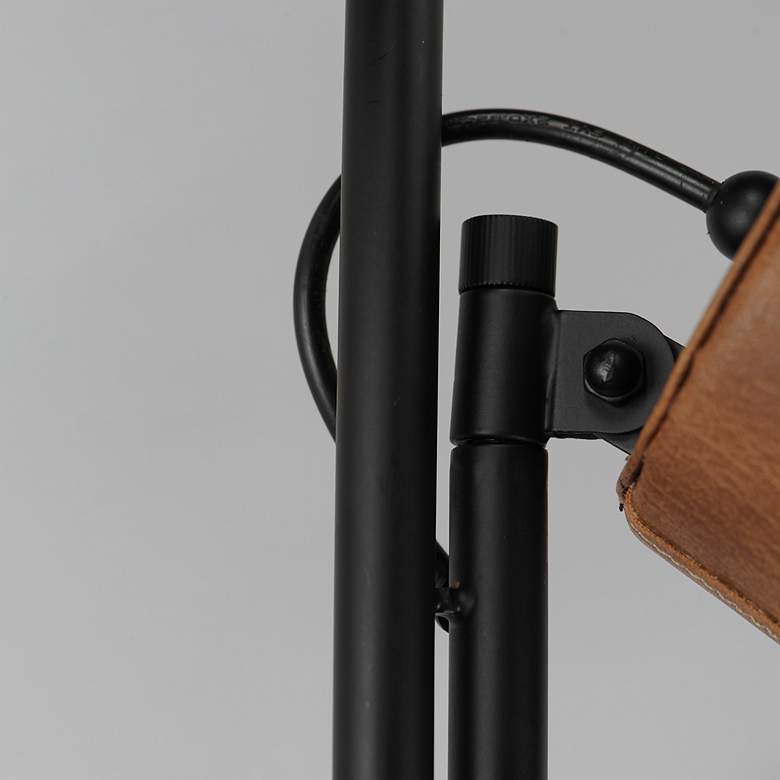 Image 7 Maxim Scout Black and Leather 2-Light LED Floor Lamp more views