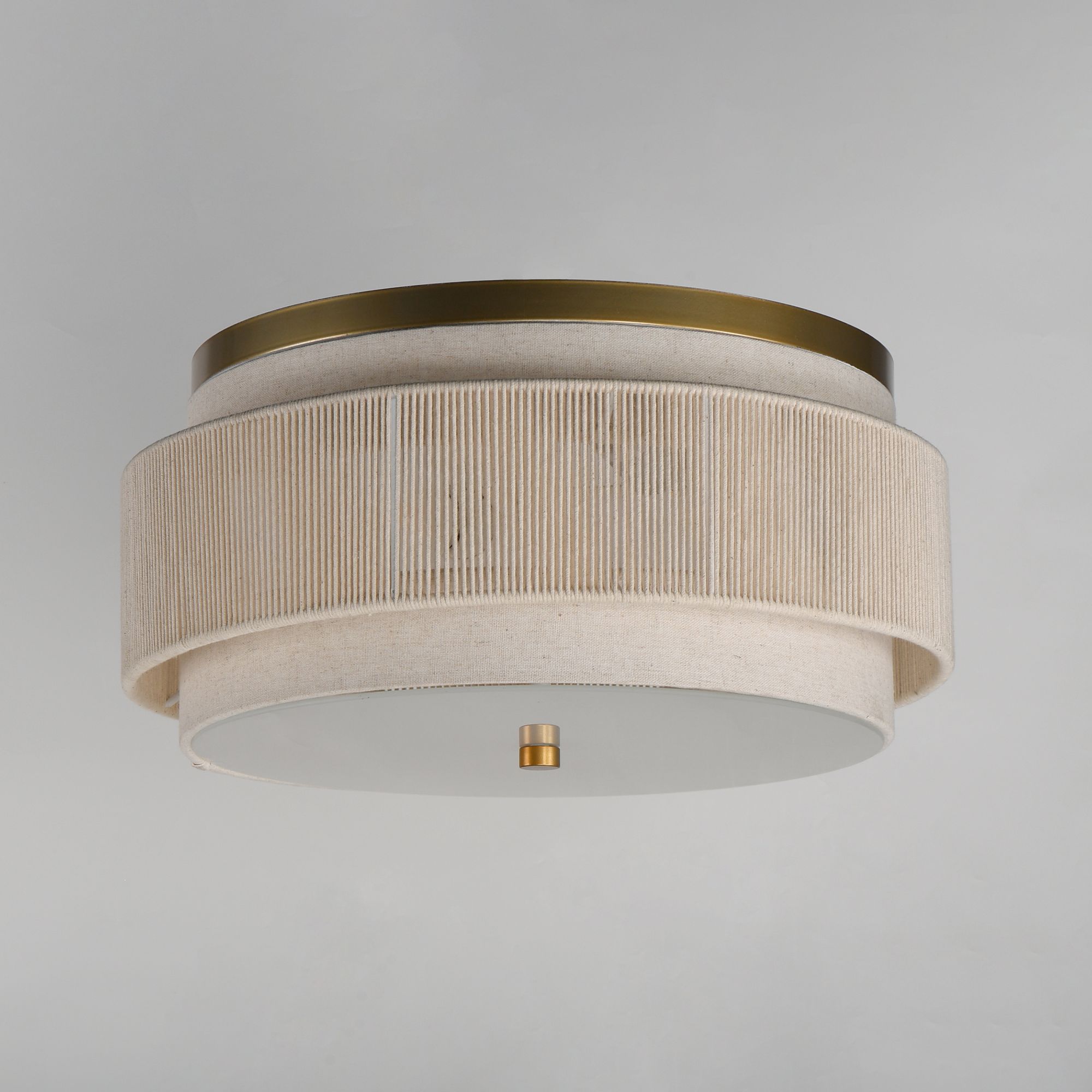 Image 2 Maxim Seacliff 16" Wide Natural Aged Brass 2-Light Ceiling Light more views