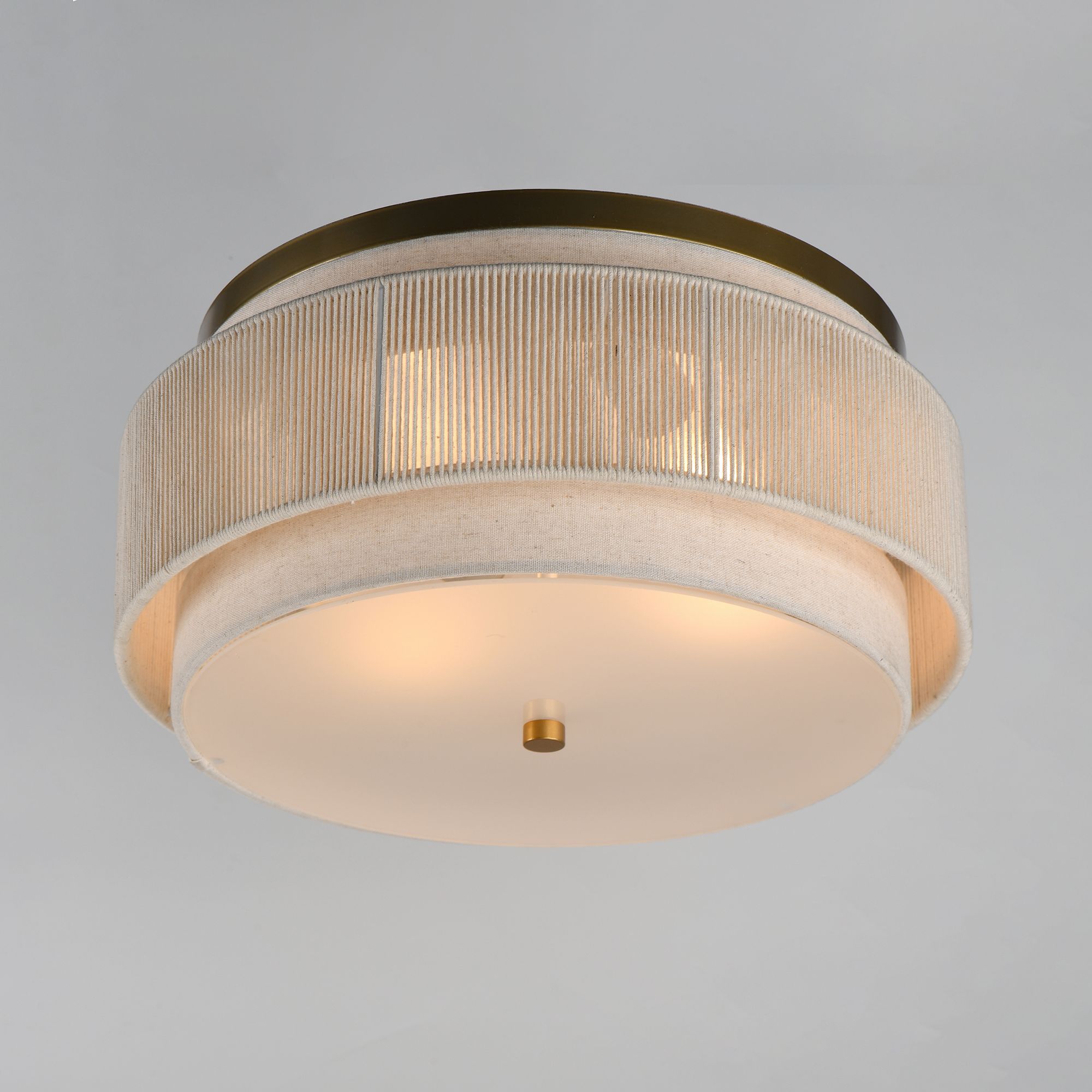 Image 3 Maxim Seacliff 16" Wide Natural Aged Brass 2-Light Ceiling Light more views
