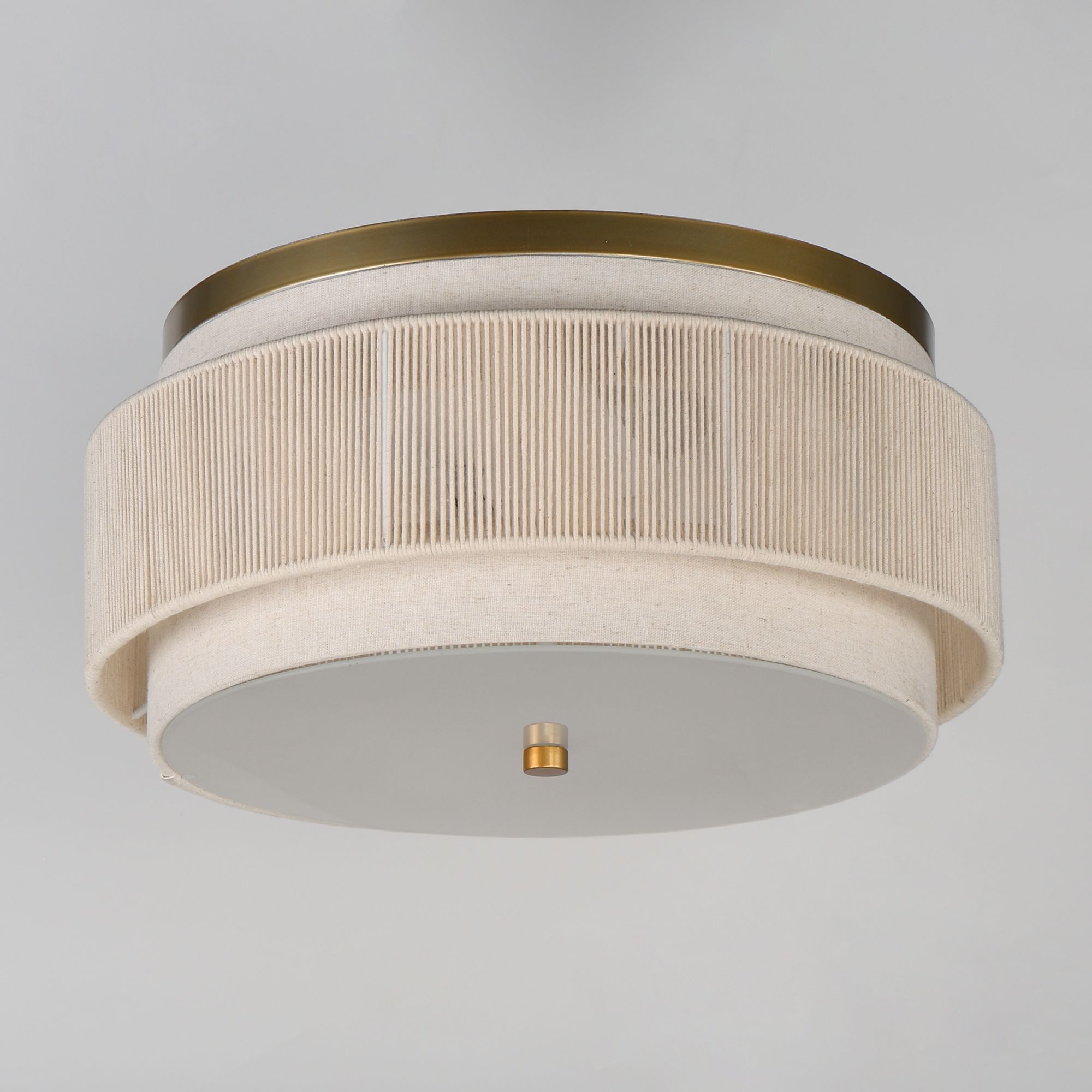 Image 4 Maxim Seacliff 16" Wide Natural Aged Brass 2-Light Ceiling Light more views