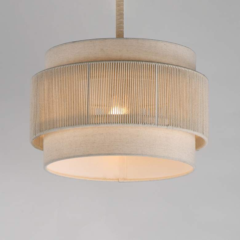 Image 3 Maxim Seacliff 16" Natural Aged Brass 1-Light Pendant more views