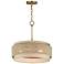 Maxim Seacliff 20"W Natural Aged Brass 3-Light Drum Pendant
