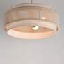 4_Maxim Seacliff 20"W Natural Aged Brass 3-Light Drum Pendant more views