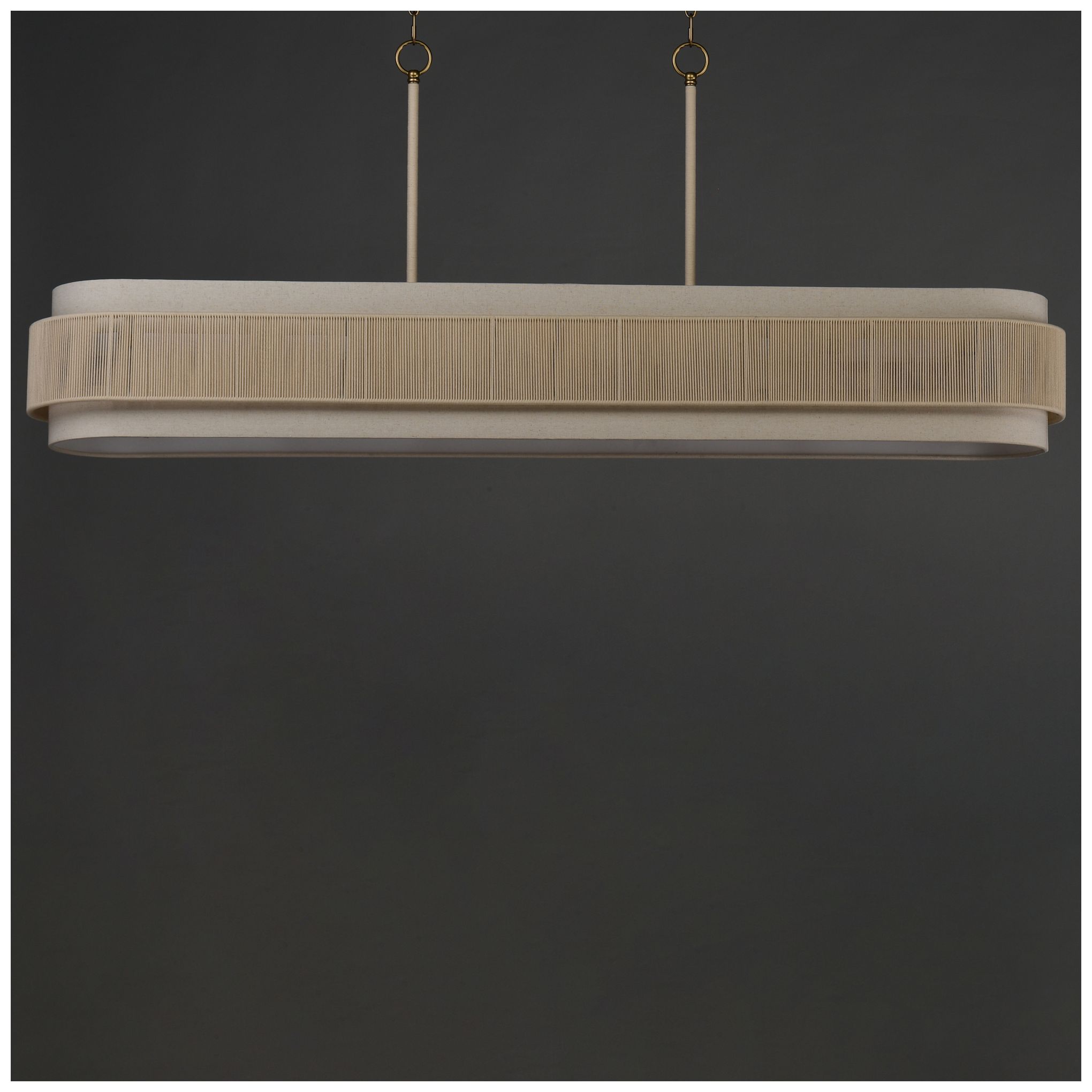 Image 2 Maxim Seacliff 60" Natural Aged Brass 7 Light Linear Pendant more views