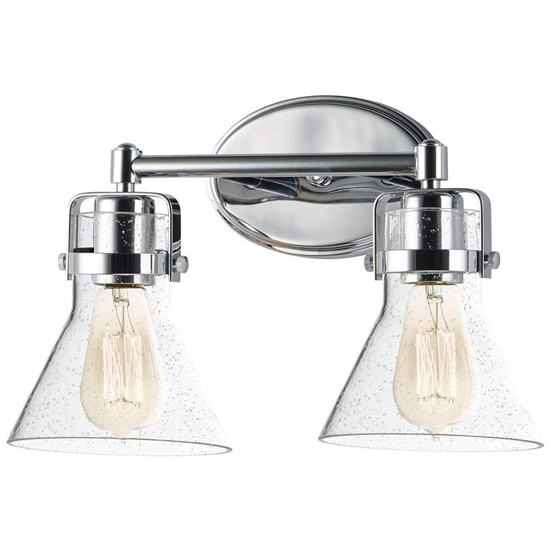 Image 1 Maxim Seafarer 15" Wide Polished Chrome 2-Light Bath Vanity with Bulbs