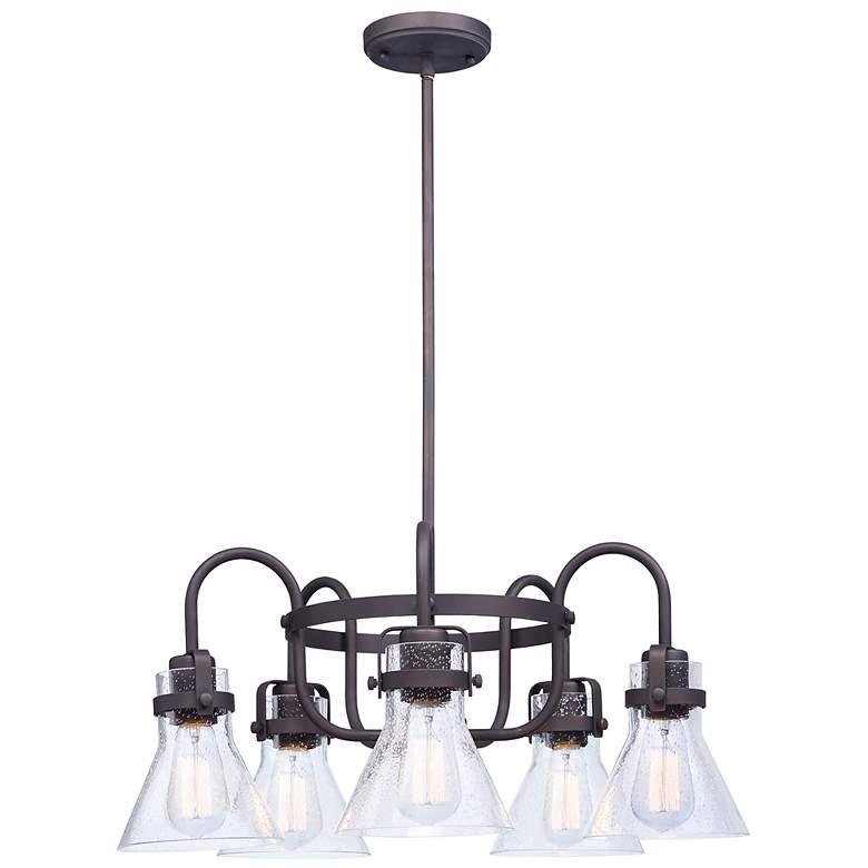 Image 2 Maxim Seafarer 23 3/4"W Oil-Rubbed Bronze 5-Light Chandelier