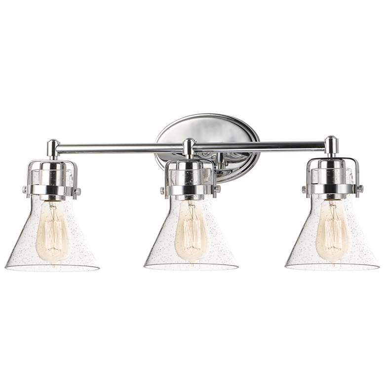 Image 2 Maxim Seafarer 24 1/4 inchW Polished Chrome 3-Light Bath Light