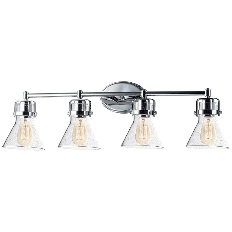 Image 2 Maxim Seafarer 33 1/4 inchW Polished Chrome 4-Light Bath Light