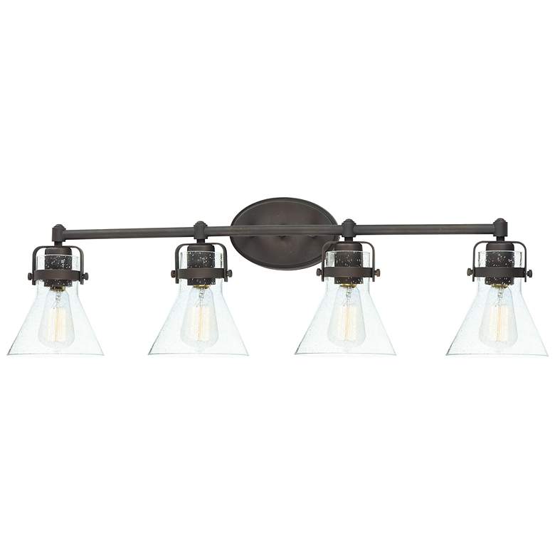 Image 1 Maxim Seafarer 33" Wide Oil-Rubbed Bronze 4-Light Bath Light