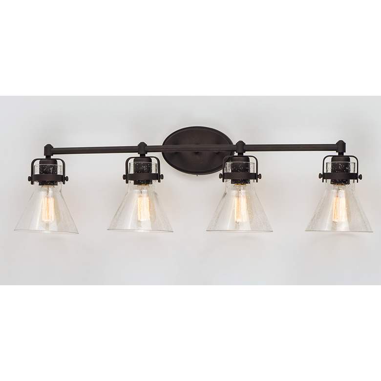 Image 2 Maxim Seafarer 33" Wide Oil-Rubbed Bronze 4-Light Bath Light more views