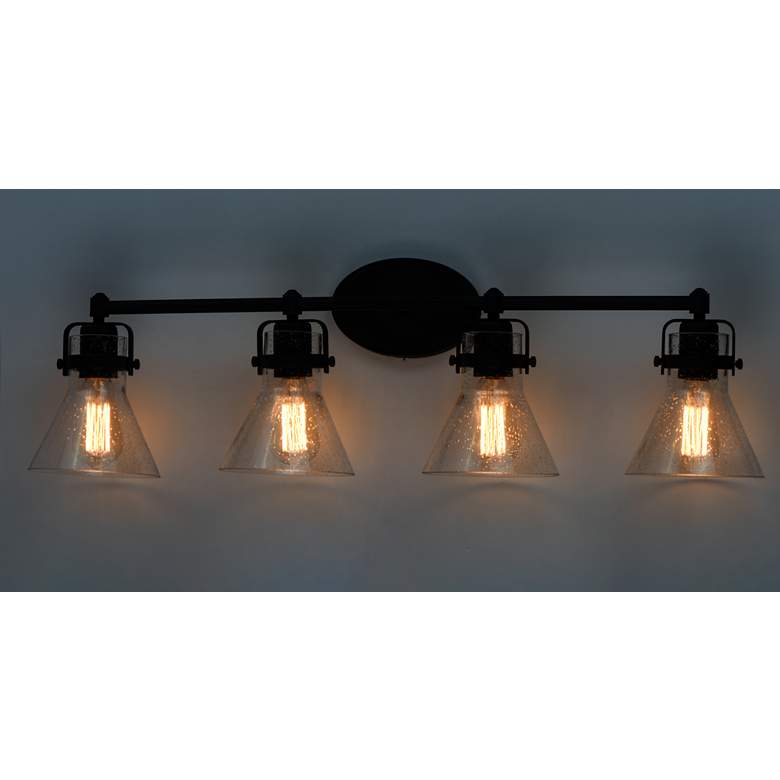 Image 4 Maxim Seafarer 33" Wide Oil-Rubbed Bronze 4-Light Bath Light more views