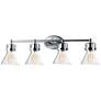 Maxim Seafarer 33" Wide Polished Chrome 4-Light Bath Vanity with Bulbs