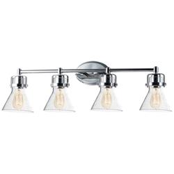 Maxim Seafarer 33" Wide Polished Chrome 4-Light Bath Vanity with Bulbs