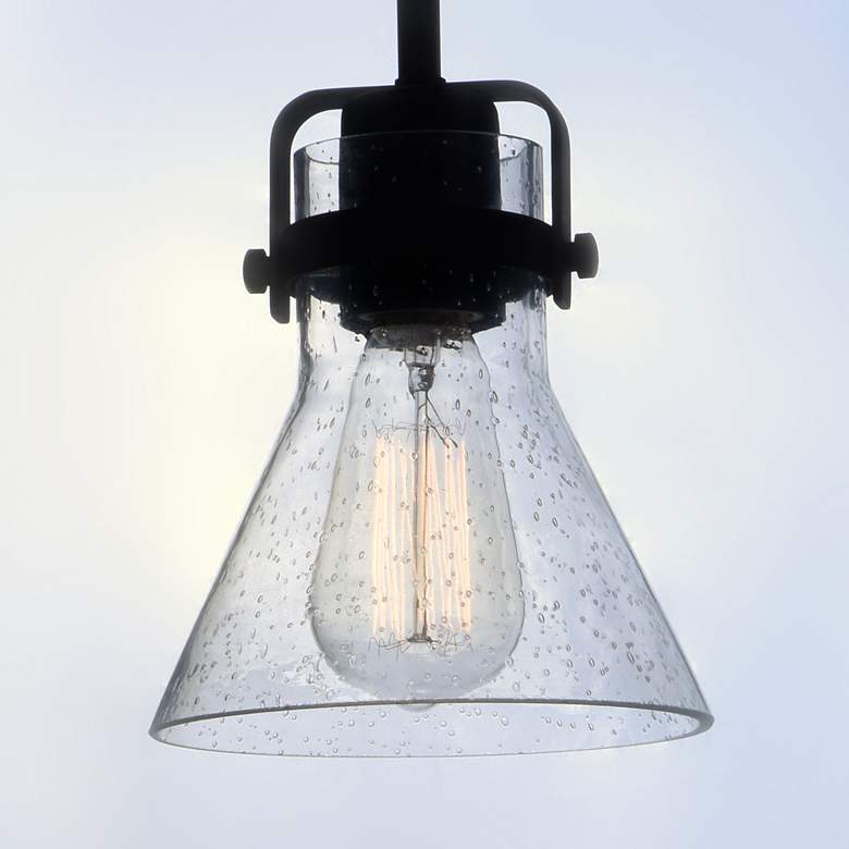 Image 2 Maxim Seafarer 6" Wide Oil Rubbed Bronze Seeded Glass Pendant Light more views