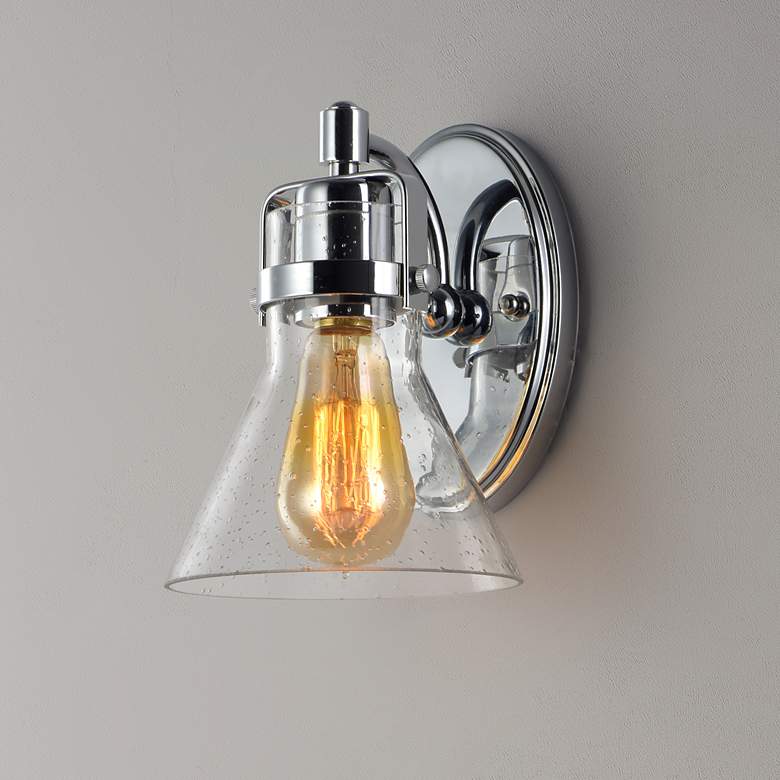 Image 1 Maxim Seafarer 8 1/4 inch High Polished Chrome Wall Sconce