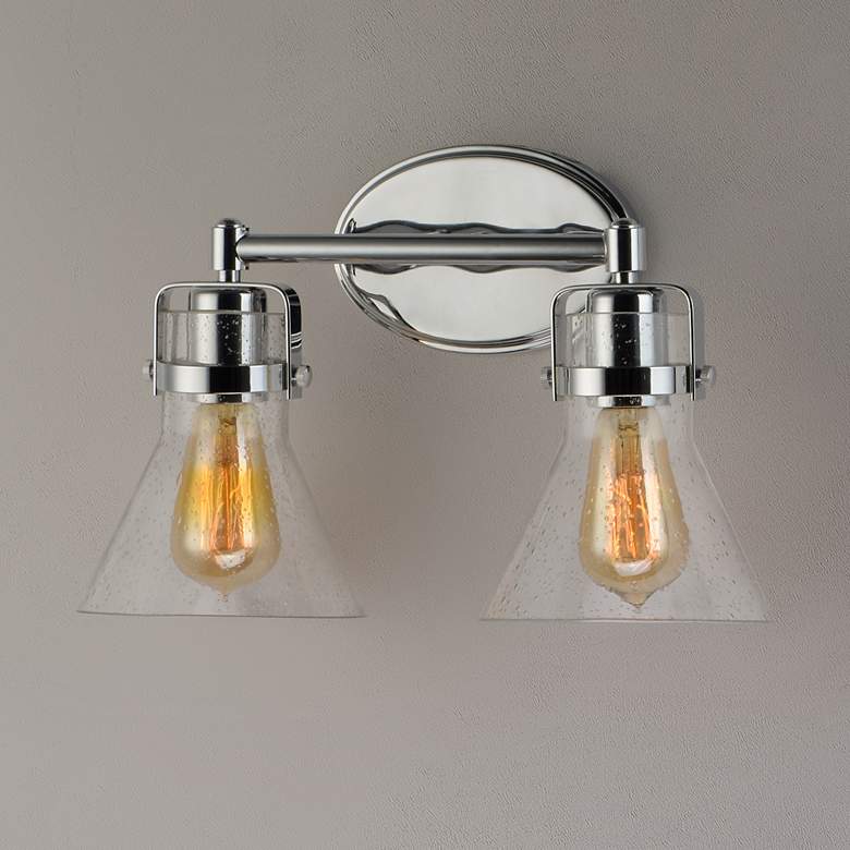 Image 1 Maxim Seafarer 9 3/4"H Polished Chrome 2-Light Wall Sconce