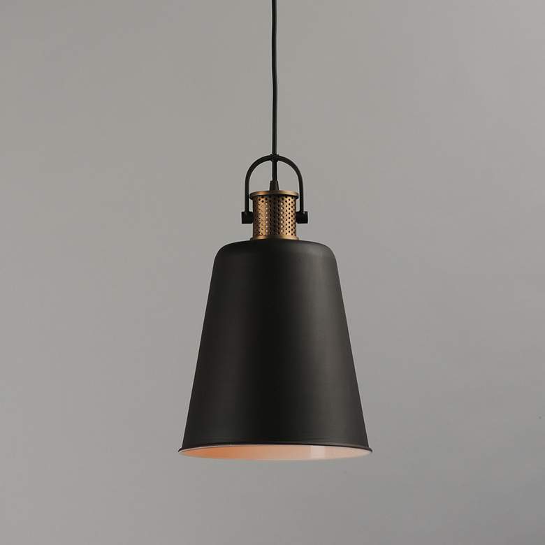 Image 1 Maxim Sedona 9 3/4"W Bronze and Antique Brass Mini Pendant