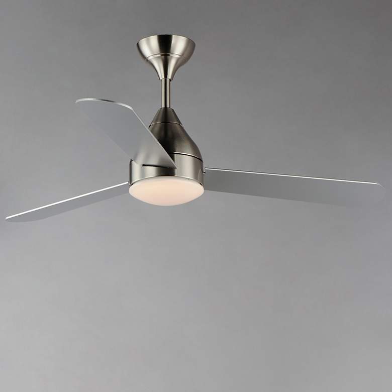 Image 4 Maxim Selene 52" Satin Nickel 3-Blade Fan With LED Light Kit more views