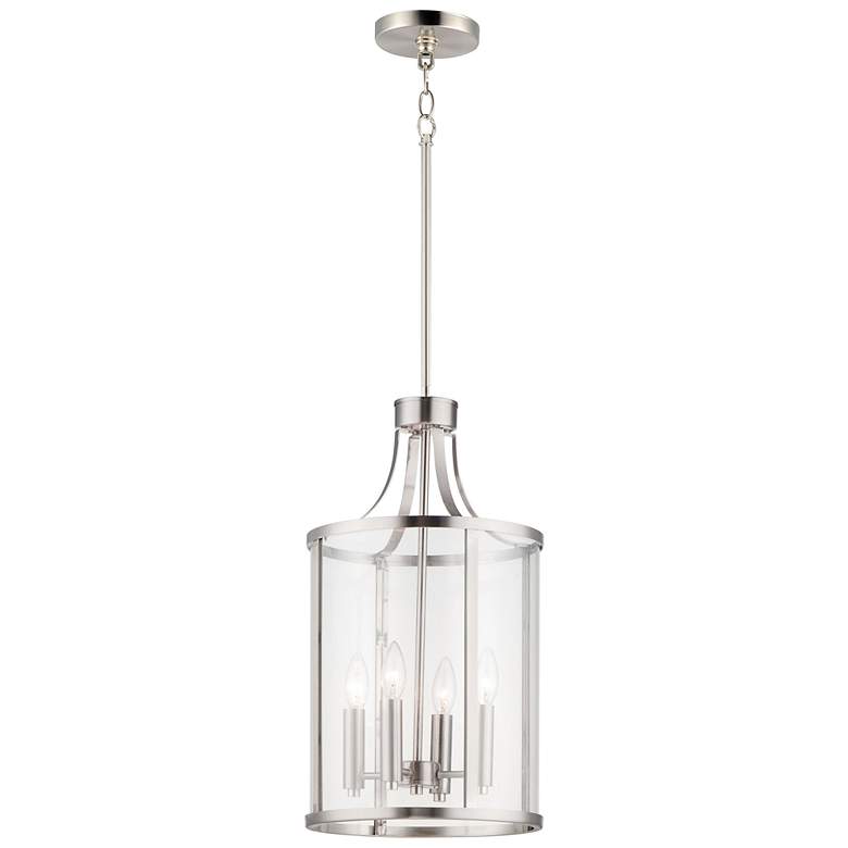 Image 1 Maxim Sentinel 12" Wide Satin Nickel 4-Light Mini Pendant