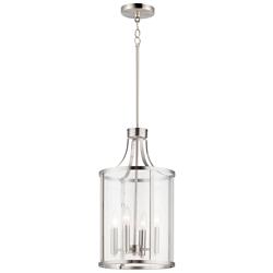 Maxim Sentinel 12" Wide Satin Nickel 4-Light Mini Pendant