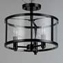 2_Maxim Sentinel 13 1/4" Wide Black 3-Light Ceiling Light more views