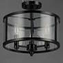 3_Maxim Sentinel 13 1/4" Wide Black 3-Light Ceiling Light more views
