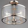 3_Maxim Sentinel 13 1/4"W Satin Nickel 3-Light Ceiling Light more views