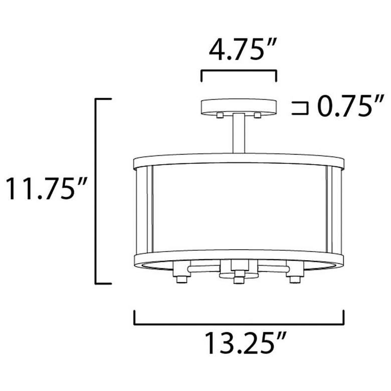 Image 4 Maxim Sentinel 13 1/4"W Satin Nickel 3-Light Ceiling Light more views