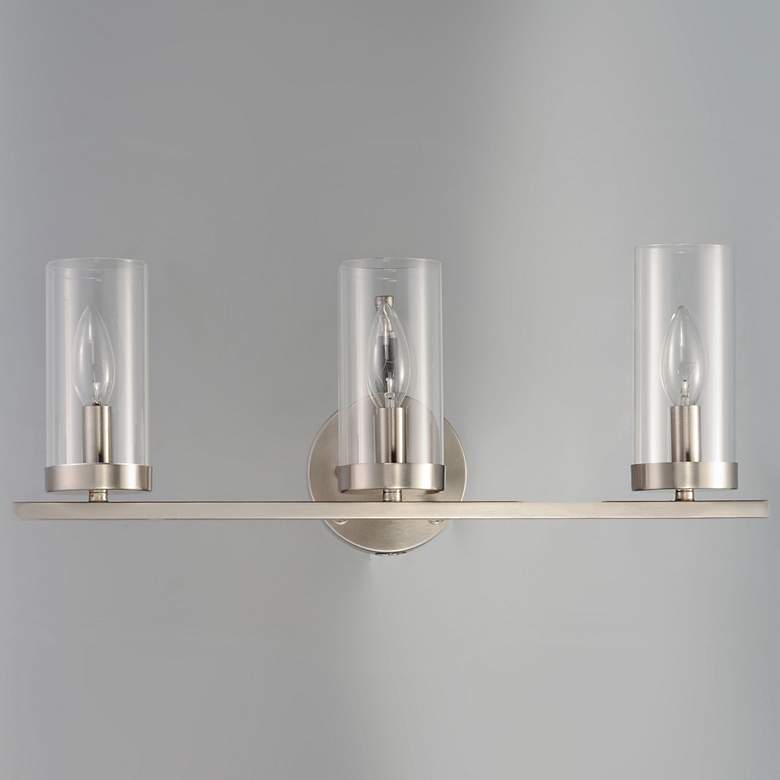 Image 3 Maxim Sentinel 21 1/4" Wide Satin Nickel 3-Light Bath Light more views