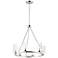 Maxim Sentinel 24" Wide Glass and Satin Nickel 6-Light Ring Chandelier