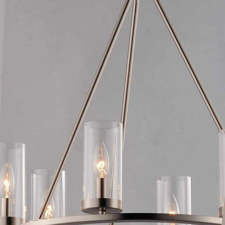 Image 4 Maxim Sentinel 24" Wide Satin Nickel 6-Light Chandelier more views